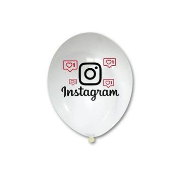 Латексна повітряна кулька "Соціальна мережа" (Instagram) кристал, Balonevi LX-10843 фото